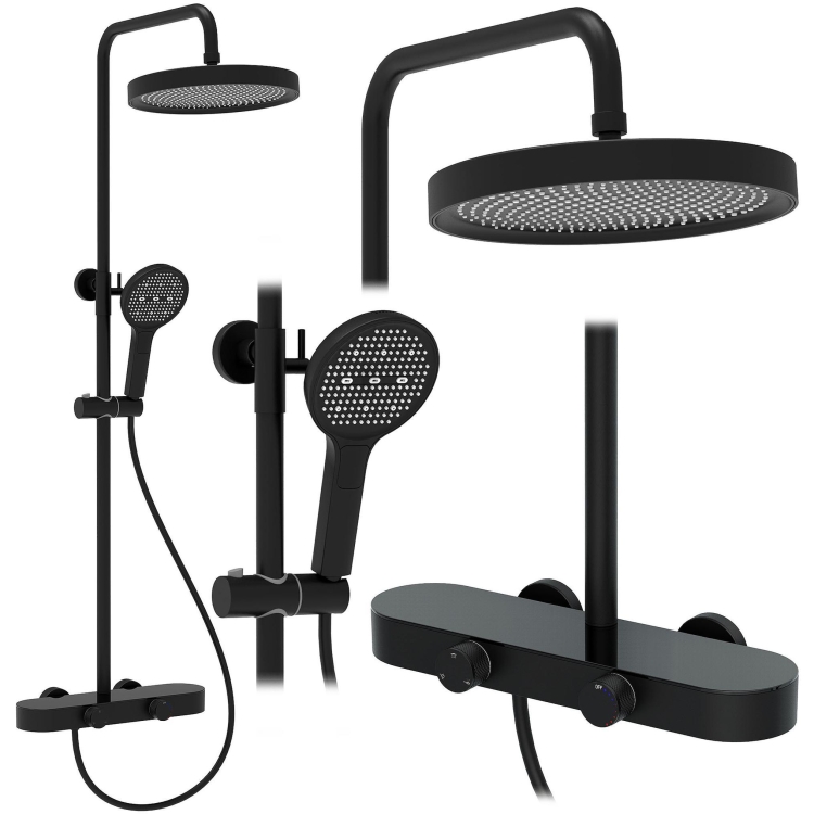 душевая система Rea Creo black (REA-P0360)