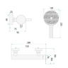 смеситель для ванны Rea Ontario side brushed nickel (REA-B6550)
