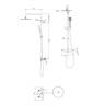 shower system with thermostat Omnires Y black (Y1244NBL)