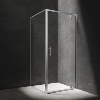 Mampara de ducha Omnires S80 80x80 cristal de seguridad, cromo (S80KCRTR)