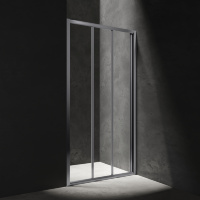 Mampara de ducha Omnires Bronx 100x185cm cristal de seguridad, cromo (S20A3100CRTR)