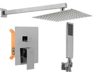 Conjunto de ducha empotrado Rea Fenix cromo (REA-P8451)