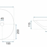 Lavabo Rea Greta 40x65,5 blanco brillante (REA-U6501)