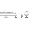 Sifón Rea Line2 N cromado 1000 mm (REA-G0403)