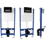Rea installation system for toilet + F button chrome (REA-E0019)