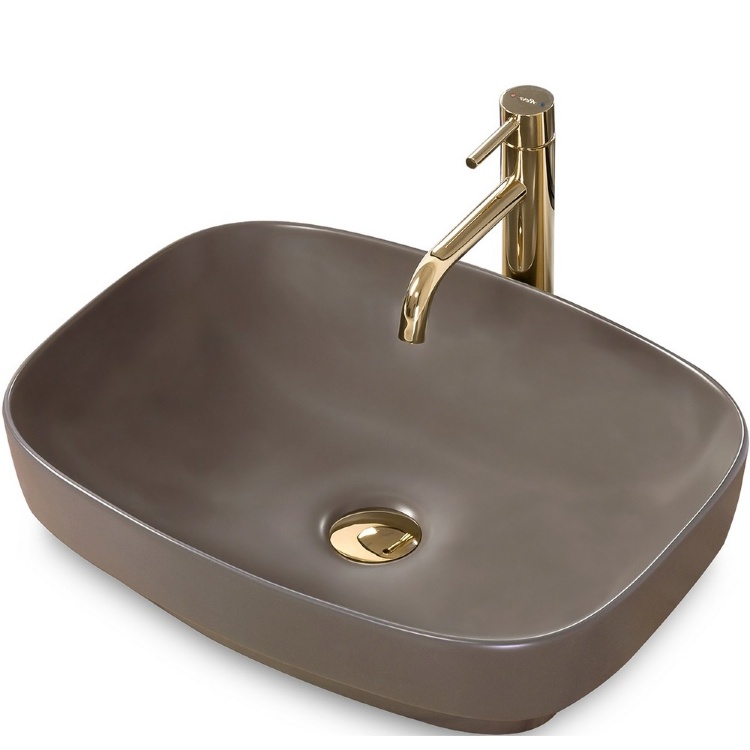 Lavabo Rea Gizel 38,5x50,5 cm gris mate (REA-U9612)