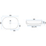 Lavabo Rea Gizel 38,5x50,5 cm gris mate (REA-U9612)