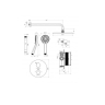 shower system with thermostat Omnires Y brushed copper (SYSYT05CPB)