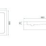 shower cabin Rea Punto 80x80 transparent glass, gold (REA-K6441)