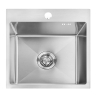 Fregadero de cocina Rea Leo 40x45 con sifón, níquel cepillado (ZLE-06000)