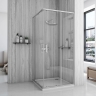 душевая кабина Rea City 90x90 nickel brush, стекло прозрачное (REA-K6496)