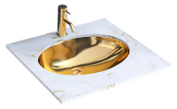 Lavabo Rea Nel 39x47 dorado (REA-U6331)