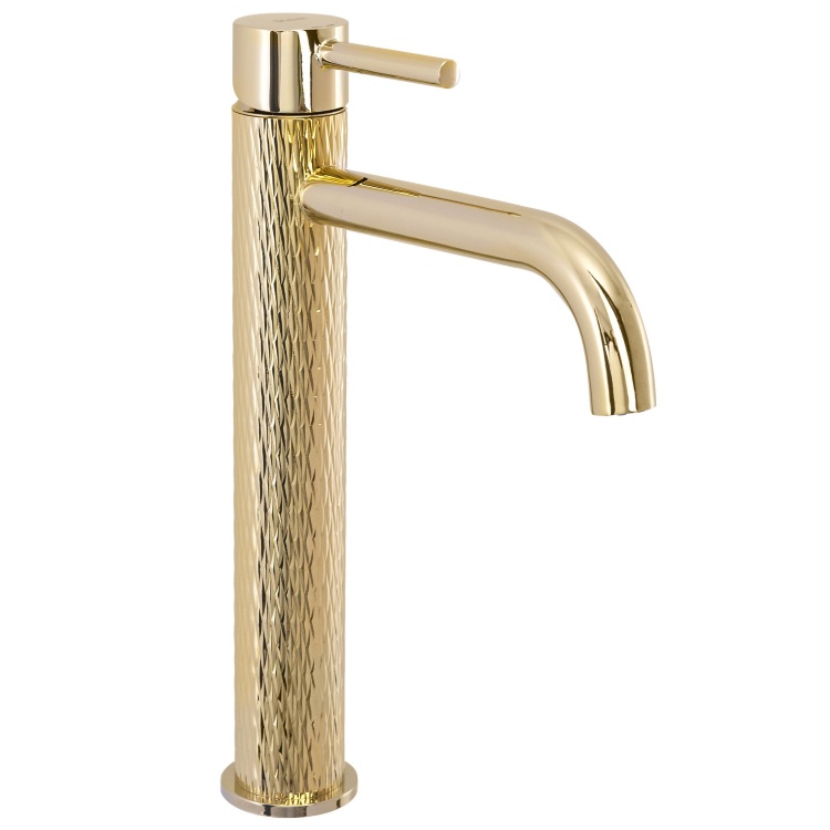 Mezclador de lavabo Rea Lungo art gold, alto (REA-B8821)