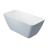 Bañera de piedra artificial Omnires Parma 159x70 rectangular gris (PARMAWWBSP)