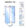 shower door Rea Nixon-2 110x190 safety glass, transparent, right (REA-K5001)