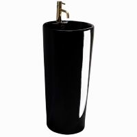 Lavabo Rea Blanka 40x40 de pie, negro (REA-U6635)
