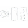 washbasin Rea Blanka 40x40 freestanding, black (REA-U6635)