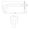 Caño de pared Omnires Y cobre (WDYCP)