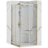 Cabina de ducha Rea Punto 90x90 cristal transparente, dorado (REA-K6440)