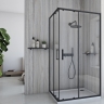 душевая кабина Rea City 80x100 black, стекло прозрачное (REA-K6449)