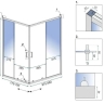 душевая кабина Rea City 80x100 black, стекло прозрачное (REA-K6449)