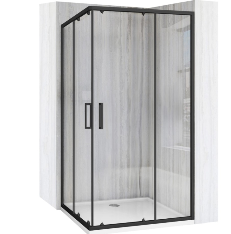 душевая кабина Rea City 80x100 black, стекло прозрачное (REA-K6449)