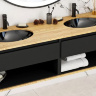 washbasin Rea Nel 39x47 black (REA-U1023)