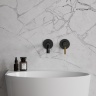 Mezclador de lavabo empotrado Omnires Y negro/dorado (Y1215HBLGL)
