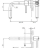 Mezclador de lavabo empotrado Omnires Y negro/dorado (Y1215HBLGL)