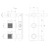 Omnires Contour concealed bath and shower mixer, antracite (CT8035/1AT)