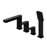 Omnires Baretti 4-hole bath mixer black matt (BA7832BL)