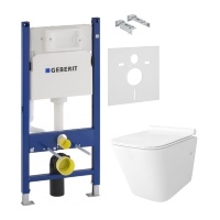 Inodoro Rea Raul + asiento slim soft-close + instalación Geberit Duofix (REA-C9660+458.126.00.1)
