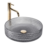Lavabo Rea Cristal 40x40 gris (REA-U0277)