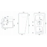 washbasin Rea Aris 37.5x44 white (REA-U5637)