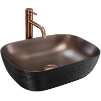 Lavabo Rea Belinda 33x46,5 negro/cobre cepillado (REA-U6384)