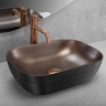 Lavabo Rea Belinda 33x46,5 negro/cobre cepillado (REA-U6384)