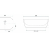 Lavabo Rea Belinda 33x46,5 negro/cobre cepillado (REA-U6384)