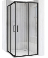 душевая кабина Rea City 90x90 black, стекло прозрачное (REA-K6446)