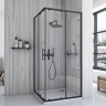 душевая кабина Rea City 90x90 black, стекло прозрачное (REA-K6446)