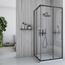 душевая кабина Rea City 90x90 black, стекло прозрачное (REA-K6446)