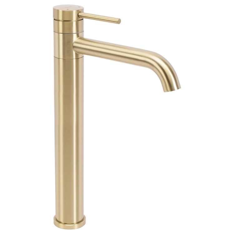 смеситель для умывальника Rea Lungis brushed gold (REA-B6101)