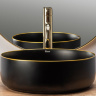 washbasin Rea Sami 36x36 black matt/gold (REA-U0595)