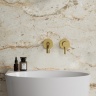 Mezclador de lavabo empotrado Omnires Y en oro cepillado (Y1215HGLB)