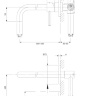 Mezclador de lavabo empotrado Omnires Y en oro cepillado (Y1215HGLB)