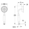shower head Omnires Armance chrome (ARMANCE-RCR)