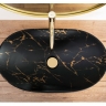 washbasin Rea Royal 36x60,5 black marble gold (REA-U8008)