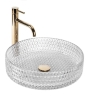 Lavabo Rea Cristal 40x40 transparente (REA-U0284)
