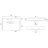 Lavabo Rea Goya 70x46 blanco (REA-U8902)