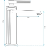 Mezclador de lavabo Rea Monaco bajo, cromado (REA-B4209)