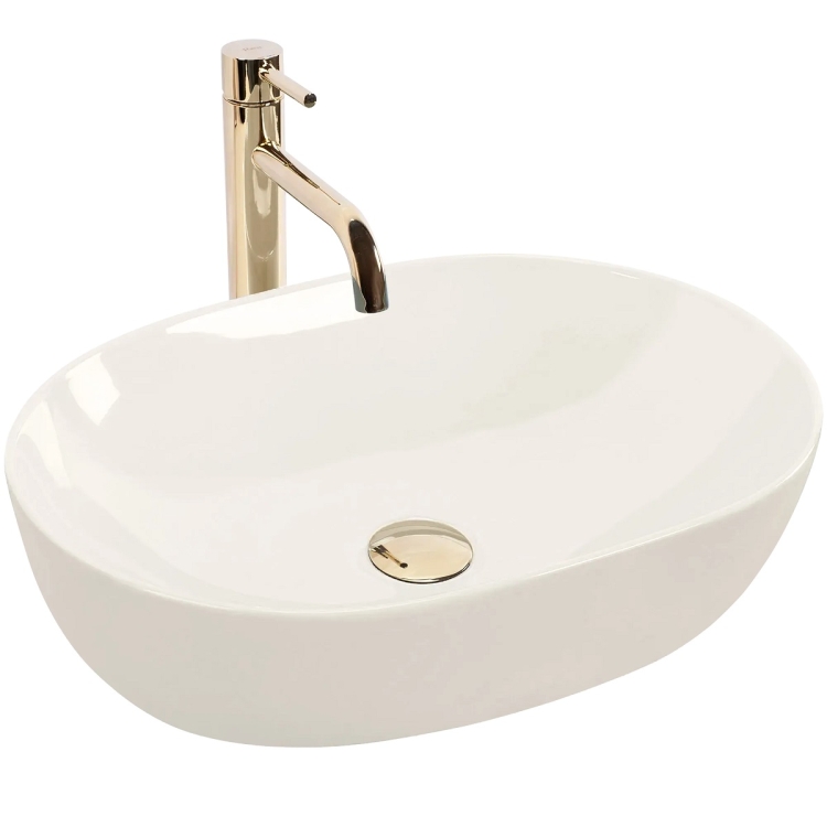 Lavabo Rea Lisa 49x35 crudo brillante (REA-U4591)